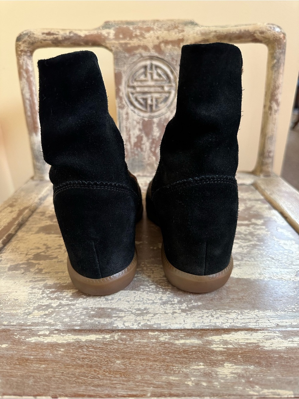 Isabel Marant Norwood Black/Brown Tiger-Stripe Pony Hair Ankle Boots Hidden Heel - Picture 5 of 11